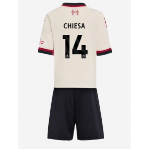 Liverpool Federico Chiesa #14 Jalkapallovaatteet Lasten Vieraspeliasu 2025-26 Lyhythihainen (+ Lyhyet housut)